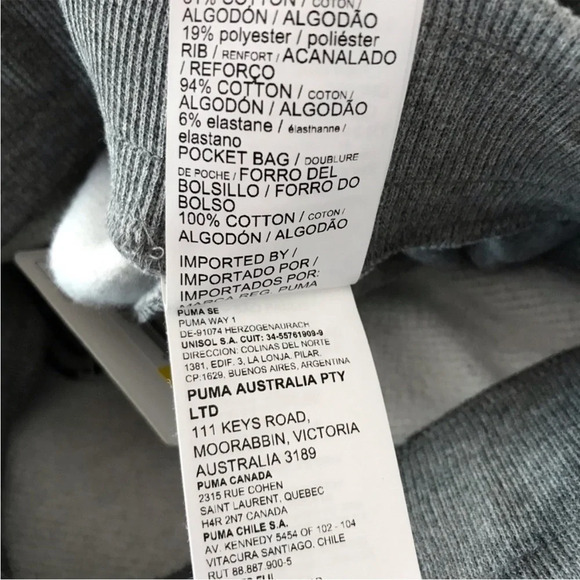 Puma x Fashion Geek Mens Gray Sweatpants All Star Game Jogger Embroidered Medium - Picture 7 of 13